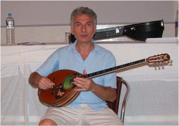 Tony Klein with his bouzouki